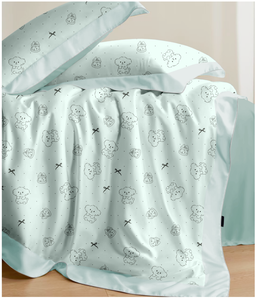 Sang Trọng 100% Phương Pháp Bộ Đồ Giường Bộ Tùy Chỉnh Kích Thước Làm Mát Mùa Hè Chăn In Thiết Kế 300TC Satin - Product Image 5