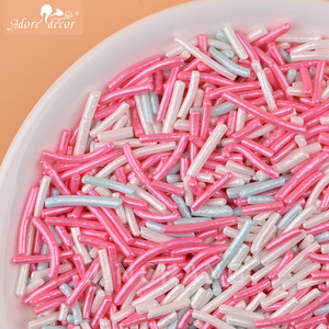 Hot bán 1kg dài hình trụ kẹo sprinkles Nhiều màu Polymer đất sét tự làm phụ kiện cho Slime trang trí túi rắn - Product Image 2