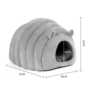 Hand Wash Eco-Friendly Gray Plush Radiator Pet <strong>Dog</strong> Cat Tunnel <strong>Bed</strong> <strong>Cave</strong> - Product Image 2