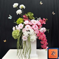 Centres de table roses pour mariage, bouquet rose, hortensia en soie, décoration de fête de naissance, arrangement floral élégant