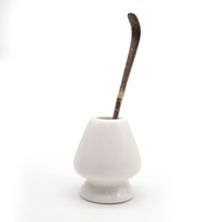 BAMBUS Chashaku en bambou violet foncé, écologique, fait main, design Japandi, cuillère à poudre de matcha, qualité alimentaire, pour la préparation du thé