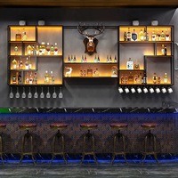 Porte-vin mural en fer au design moderne, présentoir à vin rouge pour restaurant, bar, personnalisable, créatif, porte-vin suspendu
