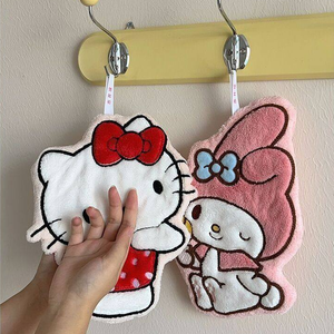Serviettes de toilette en gros KT Cartoon, type suspendu, pour cuisine et salle de bain, chiffon absorbant double couche, épais, doux et mignon - Product Image 3