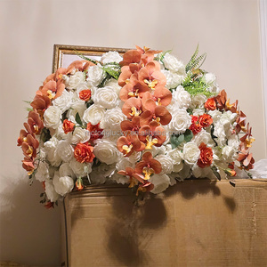 Boule <span class=keywords><strong>de</strong></span> fleurs ronde en soie <span class=keywords><strong>de</strong></span> luxe, taille personnalisée, <span class=keywords><strong>bordeaux</strong></span>, orange, blanc, pour mariage, fête des mères, arrangement <span class=keywords><strong>de</strong></span> centre <span class=keywords><strong>de</strong></span> table, décoration - Product Image 3