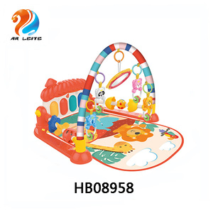2019 Venta caliente <span class=keywords><strong>Amazon</strong></span> juguete del bebé gimnasio marco pie Piano jugar Mat actividad bebé gimnasio <span class=keywords><strong>Manta</strong></span> con teclado - Product Image 1