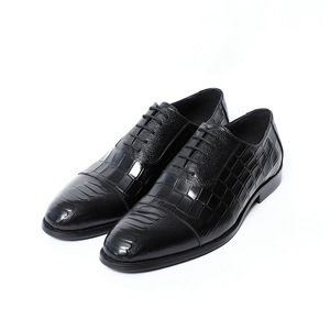 Nouvelles Chaussures Oxford pour Hommes en Cuir Véritable à Bout Carré, Style Formel et Décontracté, par le Designer JiuZhou - Résistantes à l'Eau et Antidérapantes - Product Image 2