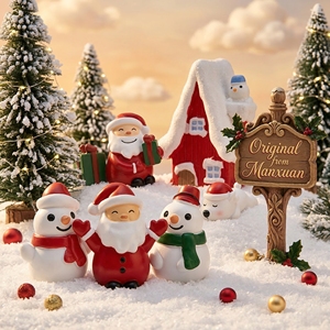 Miniature en résine Père Noël Esthétique Héritage, <span class=keywords><strong>Fable</strong></span> intemporelle de style rustique ancien pour la décoration de globe de neige DIY pour enfants en gros - Product Image 1