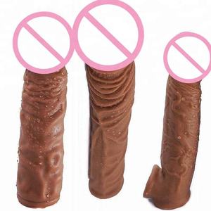 Kondom-kompatibler 100% Wasserdichter Silikon-Penishülle Dildo mit Starker Vibration Männer-Erwachsenenspielzeug OEM - Product Image 1