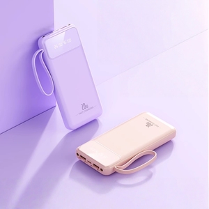 Factory Direct Portable Mobile Power Banks As the Promotion Gift High Capacity 10000mAh Power Bank Built-in Four Cable
