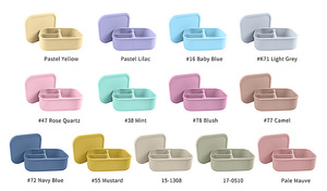 Bento Box Nuevas Ideas de productos 2023 Contenedor de almacenamiento de alimentos Cajas de almuerzo de silicona portátiles sin Bpa para niños - Product Image 3