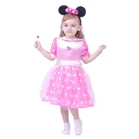 Grosir Gaun Mewah Kostum Minnie untuk Anak Perempuan Anime Mouse Cosplay Kostum Hewan untuk Pertunjukkan Anak-anak