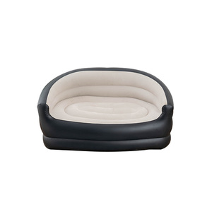Sofá Doble Inflable Reclinable con Respaldo y Reposabrazos, Silla Plegable Suave para Siesta de Adultos, Diseño Moderno y Minimalista - Product Image 2