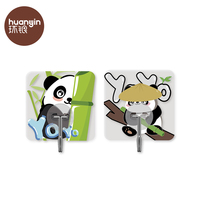 Colgador de gancho de bolsa de animales decorativos de plástico Panda lindo de alta calidad