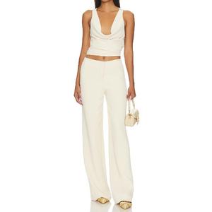 Runwaylover R46 Sexy Nuovi <span class=keywords><strong>Pantaloni</strong></span> <span class=keywords><strong>Lunghi</strong></span> <span class=keywords><strong>Bianchi</strong></span> dal Design Innovativo - Product Image 3