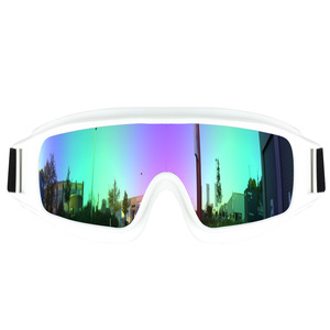 Lunettes de cyclisme pour hommes, monture en plastique, verres plats, antidérapantes, protection pour sports de plein air, verres miroir - Product Image 1