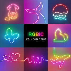 Tuya Wifi RGB <span class=keywords><strong>LED</strong></span> Neon Ánh sáng không thấm nước IP65 linh hoạt Silicone Flex Strip cho chiếu sáng sân vườn thống nhất phát quang - Product Image 3