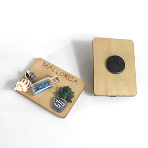 Imanes de Nevera Personalizados Baratos con Diseño de Lagarto, Cactus y Concha, Corte Láser 3D, Imanes de Nevera de Madera de <span class=keywords><strong>Mallorca</strong></span> - Product Image 3