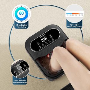 Idromassaggio Pieghevole per Piedi con Massaggio Elettrico Rotante, Bolle di Calore, Controllo della Temperatura e 24 Motori Shiatsu - Product Image 4