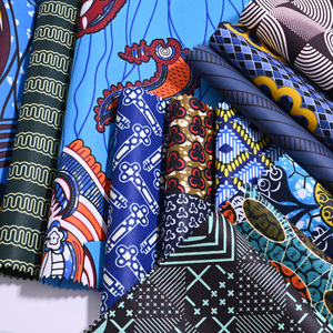 Nouveau Design Africain, <span class=keywords><strong>Tissu</strong></span> <span class=keywords><strong>Wax</strong></span> Imprimé 100 % <span class=keywords><strong>Polyester</strong></span> Respirant et Anti-Bouloche pour Robes de Filles - Product Image 2