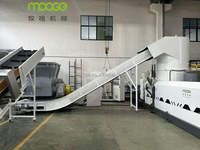 Machine de fabrication de granulés plastiques à vis simple 500 kg/h avec moteur PLC pour fibres PET, tissus et fils