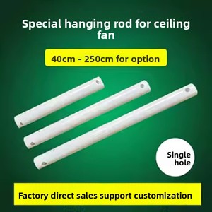 Varilla de Extensión Alargada para Ventilador de Techo, Tubo de Brazo Universal para Ventilador Eléctrico Blanco, Accesorios de Tubo de Brazo de 22 mm de Diámetro - Product Image 3