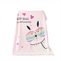 Draps en polaire pour enfants, tricotés, double couche, 200TC, écologiques, antistatiques, antibactériens, motif animalier, style américain