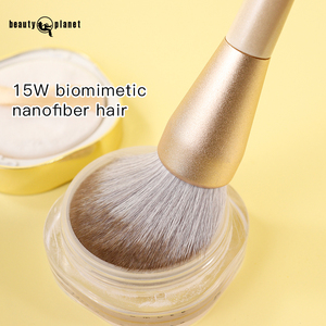 <span class=keywords><strong>Pinceau</strong></span> à poudre libre de haute qualité Beauty Planet, tête unique grande taille, poils synthétiques doux, outils cosmétiques, vente en gros, doré - Product Image 4