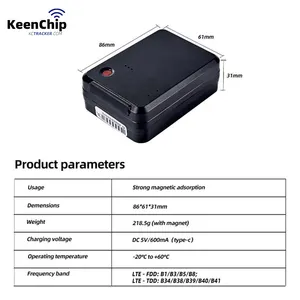 Keenchip 10000 mAh 4G posizionamento preciso tracker gps per la gestione della flotta ampiamente utilizzato