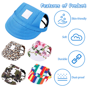 Chapeaux d'oreille mobiles de luxe Famicheer pour animaux de compagnie (chats et chiens), chapeau pour Pitbull, en polyester, sac OPP, accessoires d'été, imprimé, durable - Product Image 5