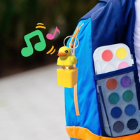 Nouveauté Petit Canard Jaune Porte-clés LED Lumière Voix Canard Charlatan Clavier Fidget Porte-clés