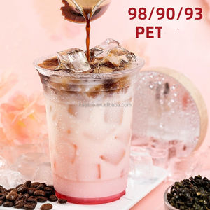 Logotipo personalizado Dia.98mm 12 14 16 18 20 24oz PET transparente desechable leche té hielo café jugo vaso de plástico con <span class=keywords><strong>tapa</strong></span> - Product Image 6
