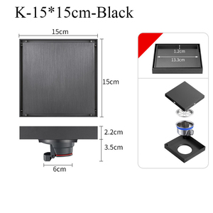 Stainless Steel Extended Deodorizing Filter Floor Drain Large Flow Bathroom Anti-Odor Anti-Clogging Shower Room - Product Image 6
