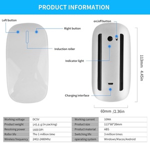 BT Ultra Slim Portable Wireless Arc Touch Sensitive <span class=keywords><strong>Magic</strong></span> <span class=keywords><strong>Mouse</strong></span> pour <span class=keywords><strong>Apple</strong></span> Mac Laptop Android Windows - Product Image 6