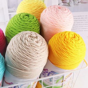 5 brins bébé boule de <span class=keywords><strong>laine</strong></span> moyenne épaisse écharpe tricotée à la main pantoufles au crochet en fil mélangé de coton au lait pour les amoureux du crochet - Product Image 3