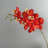 Ramo de Orquídeas Phalaenopsis Artificiales de 7 Cabezas con Tacto Real para Decoración de Bodas, Arreglo Floral para Salón de Bodas