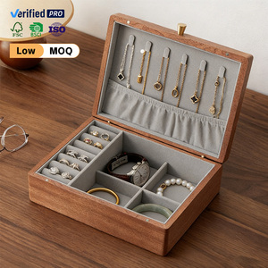 Boîtes de rangement en bois personnalisables, boîtes cadeaux, objets décoratifs pour la table de maquillage, pour le rangement et l'organisation des bijoux pour femmes - Product Image 5