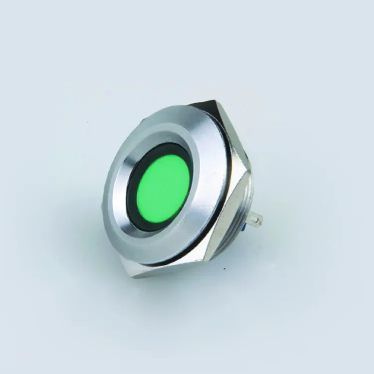 Fabriek Indicator Lamp Prijs 30Mm Concave Hoofd Led Metalen Waterdichte Pin Terminal Voor Industriële Toepassingen