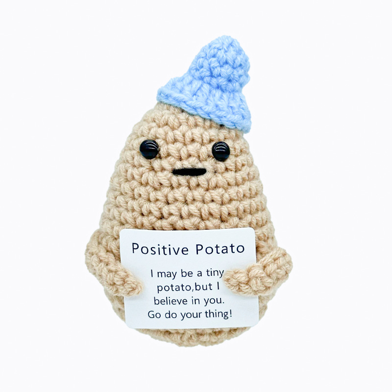 Pomme de terre au chapeau bleu