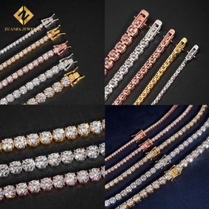 Collana Tennis <span class=keywords><strong>in</strong></span> Moissanite da 2mm, 3mm, 4mm, 5mm, 6.5mm <span class=keywords><strong>in</strong></span> <span class=keywords><strong>Argento</strong></span> <span class=keywords><strong>925</strong></span>, Bracciale Tennis Iced Out <span class=keywords><strong>in</strong></span> Moissanite - Offerta Speciale - Product Image 3