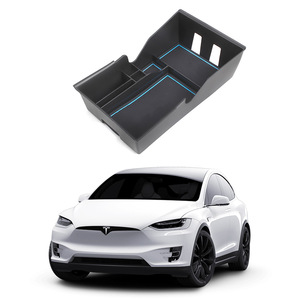Organisateur de rangement pour console centrale Tesla Model 3, plastique, 4 à 7 compartiments, ajustement télescopique personnalisable - Product Image 1