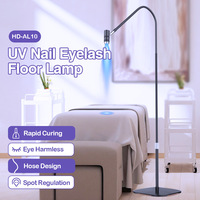 Lampe UV LED pour la polymérisation de la colle d'extensions de cils, séchage rapide, lumière violette, sur pied, pour salon de beauté