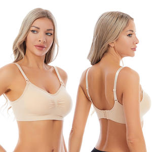 Meilleure vente d'usine : <span class=keywords><strong>Soutien</strong></span>-<span class=keywords><strong>gorge</strong></span> d'allaitement grande taille à ouverture frontale, respirant et sans coutures pour femme enceinte - Product Image 2