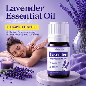 Huile essentielle de lavande pressée à froid, qualité thérapeutique, 100% pure et naturelle, hydratante, parfum frais, 5 ml pour le soin de la peau du corps - Product Image 1