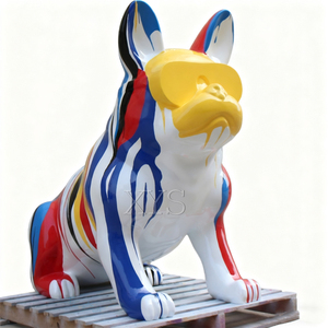 Sculptures de bouledogues <span class=keywords><strong>français</strong></span> en résine de haute qualité personnalisées, figurines d'animaux artistiques pour la décoration de Noël à la maison - Product Image 5