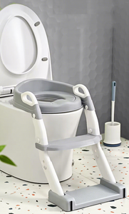 Asiento de Inodoro para Bebé con Escalera, Asiento de Entrenamiento para Ir al Baño con Taburete Plegable, Silla Extraíble para Niños Pequeños <span class=keywords><strong>ELSABABY</strong></span> EB-341 - Product Image 2