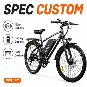 Prix FOB Vélo de montagne électrique DM427 Moteur arrière 750W Batterie lithium 48V Cadre en aluminium 7 vitesses Frein à disque double - Product Image 1