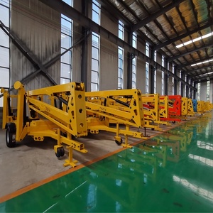 Battery Tractor Articulated Trailer Mounted Cherry Picker Boom Lift Aerial Platform on Tracks for Agriculture - Product Image 6