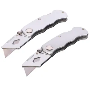 Alloy steel sliding blade utility knife industrial pocket knife folding detachable folding knife with button other hand tool