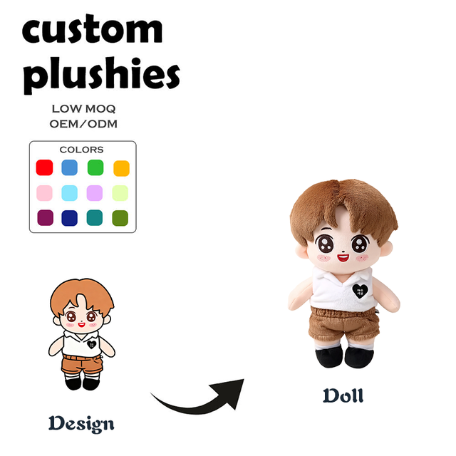 Custom China Manufacturer Custom Stuffed Toys 15cm 20cm Plush Kpop Star Kpop Plush Doll