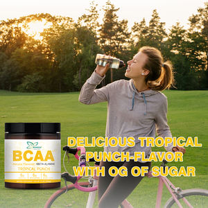 Fabricant de suppléments Poudre de <span class=keywords><strong>BCAA</strong></span> Saveur de punch tropical Supplément naturel avec <span class=keywords><strong>BCAA</strong></span> végétalien stimule la récupération musculaire - Product Image 6